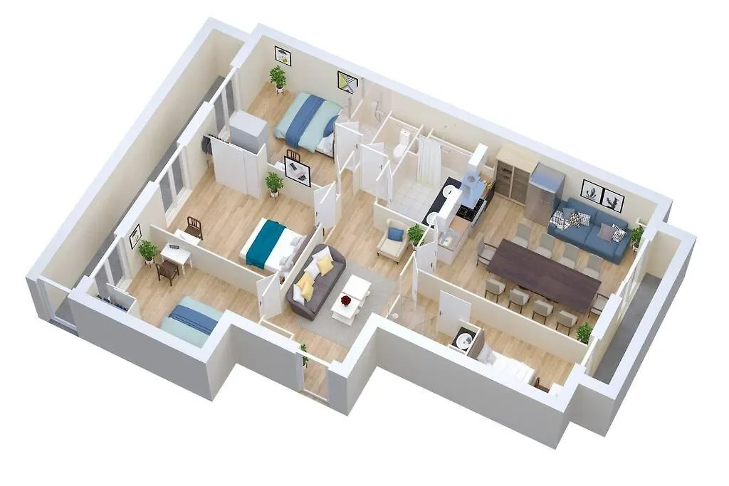 Climatisé Gare StCHARLES 4 chambres Grand Balcon / experience-immo Marseille Appartement