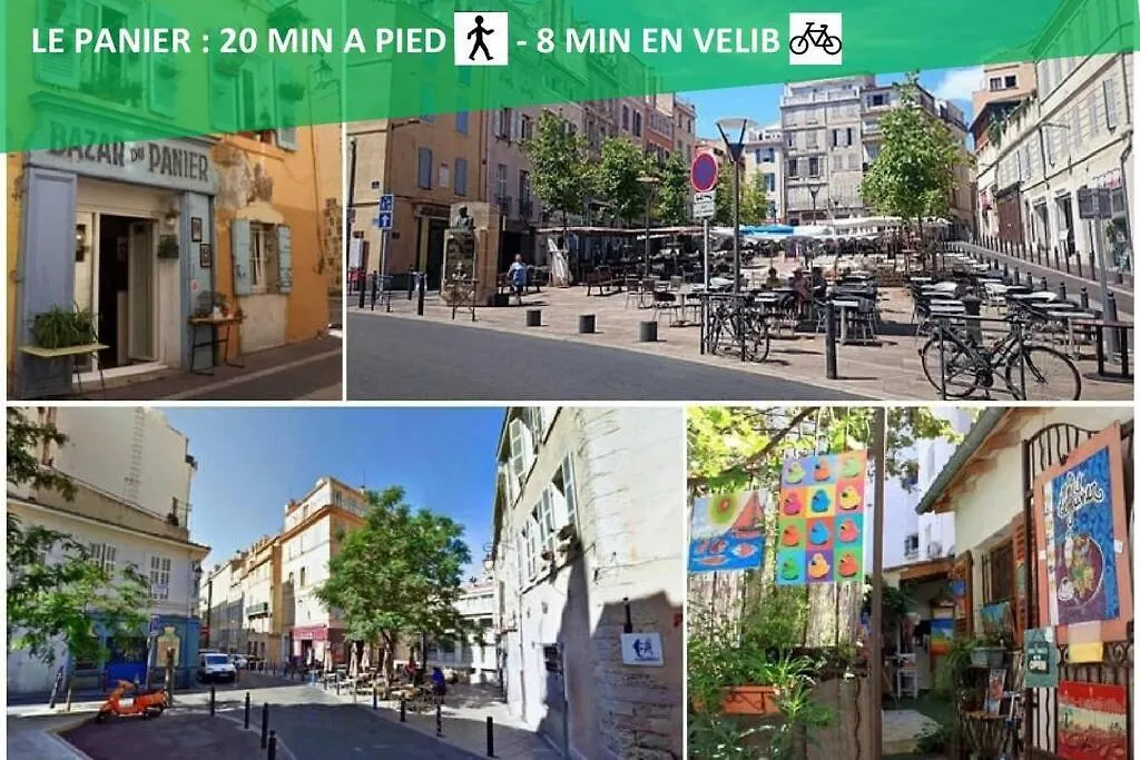 Climatisé Gare StCHARLES 4 chambres Grand Balcon / experience-immo Marseille 0*,